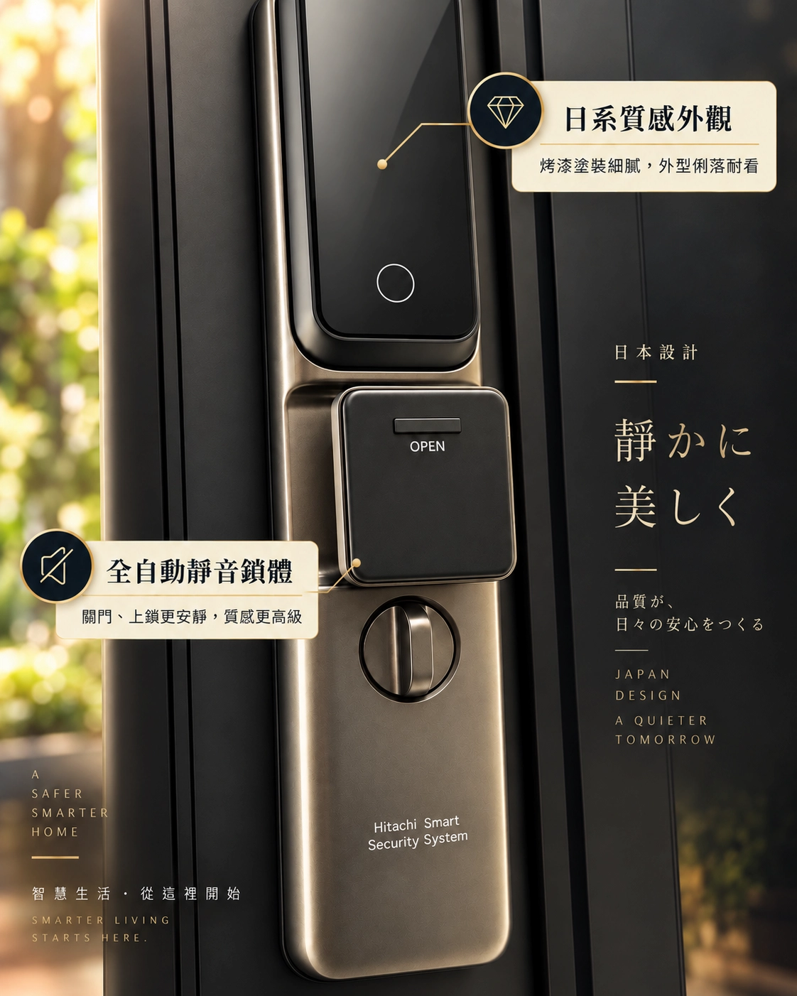 HITACHI 逸 FY10 室內機與全自動鎖體實際安裝細節