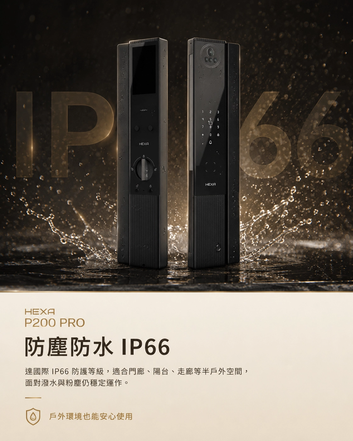 HEXA P200 IP66 防水電子鎖