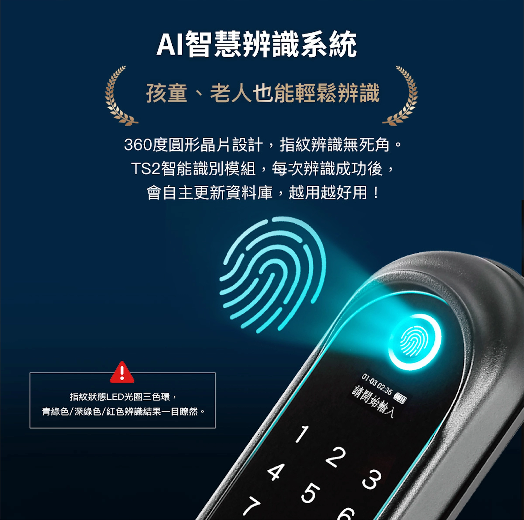 LAVO L831 AI指紋辨識功能