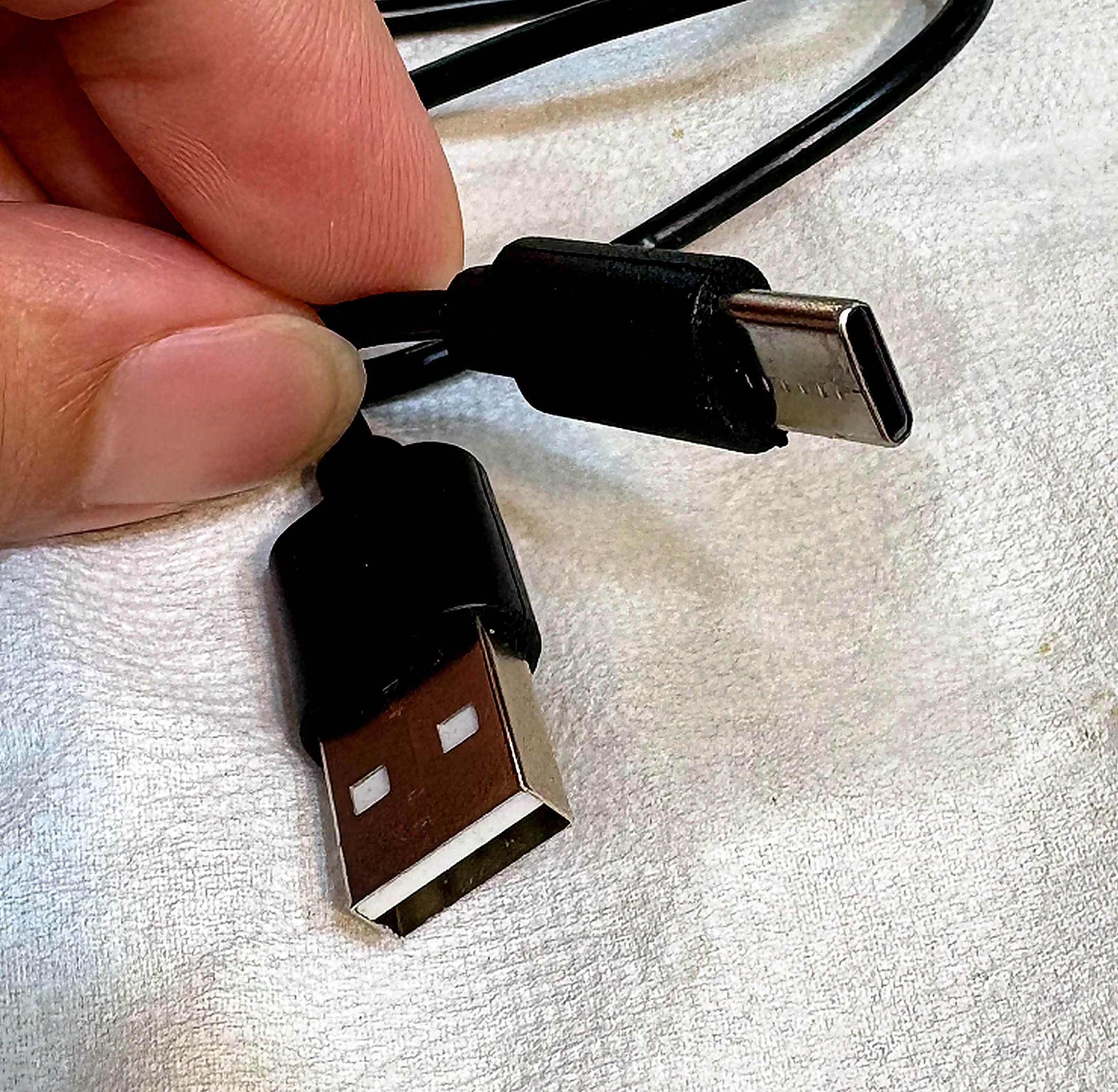 USB-A轉Type-C電子鎖鋰電池充電線